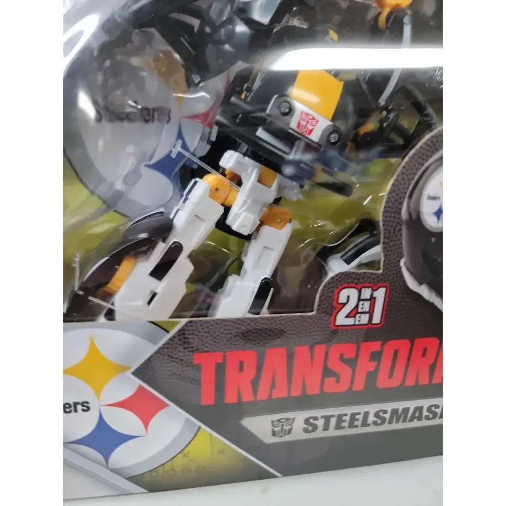 Transformers NFL Steelsmash Steelers Action Figure Helmet Hasbro New Sealed